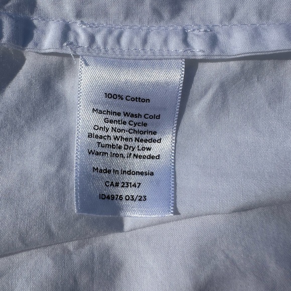 Talbots Petite White Button-Up Cotton Shirt - Size MP - Picture 5 of 5